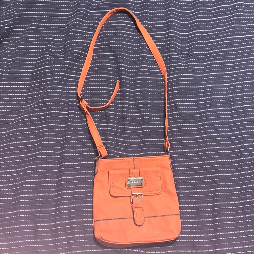 Orange, Nine West, leather bag,
